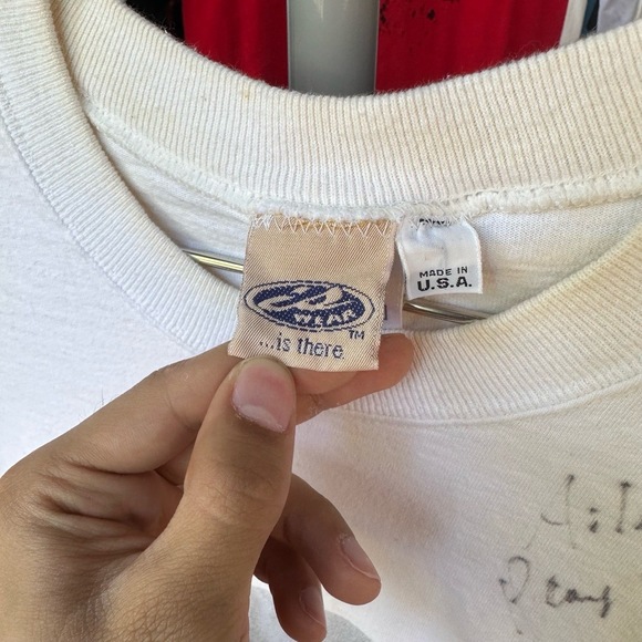 Fruit Of The Loom White Autographed Sports Graphic Vintage TShirt Large - Picture 4 of 8